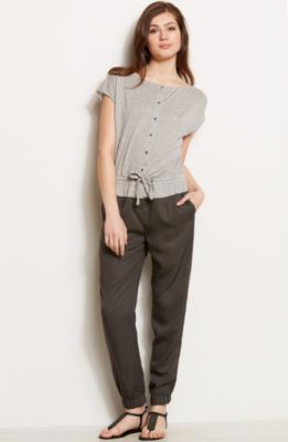 Tie Waist Twofer Jumpsuit<br>Online Exclusive