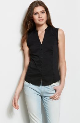 Sleeveless Seamed Blouse<br>Online Exclusive