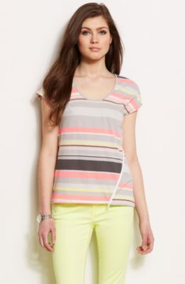 Short Sleeve Striped Top<br>Online Exclusive 