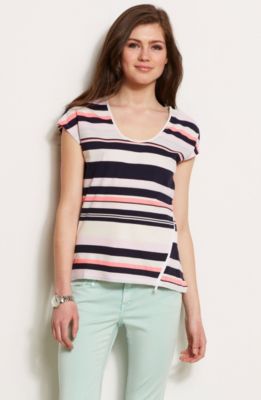 Short Sleeve Striped Top<br>Online Exclusive 