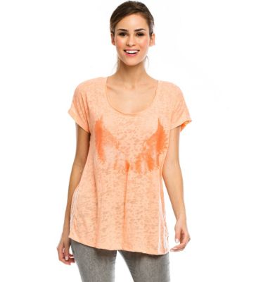 Sequin Eagle Burnout Top 
