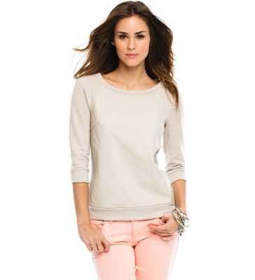 Faux Leather Sweatshirt<br>Online Exclusive