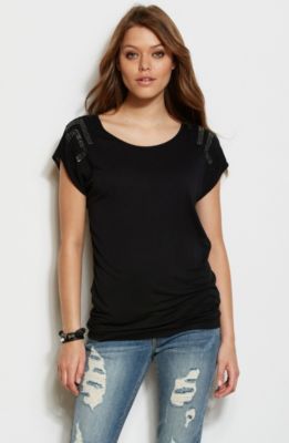 Embellished Sheer Back Top<br>Online Exclusive