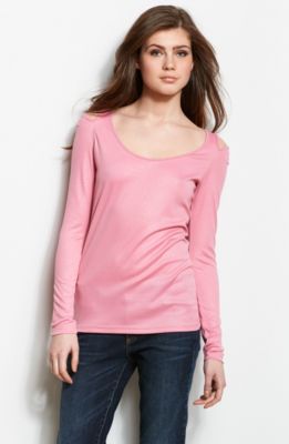 Cold Shoulder Snake Print Top