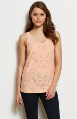 Zippered Lace Tank 