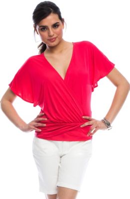 Drapey Faux Wrap Top