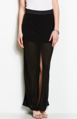 Slit Front Maxi Skirt