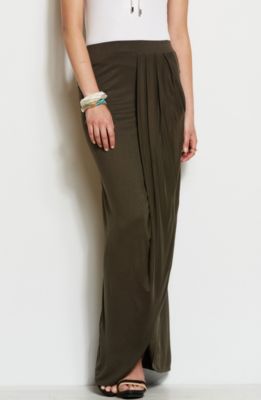 Pleated Maxi Skirt