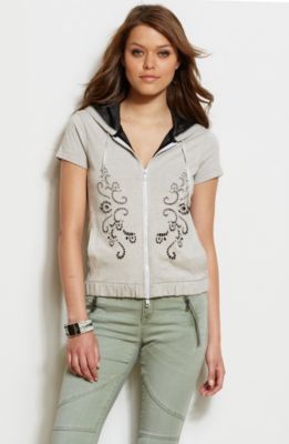 Lace Cut-Out Hoodie