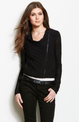 Textured Biker Jacket<br>Online Exclusive