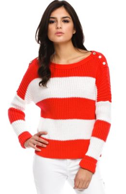 Striped Rib Sweater