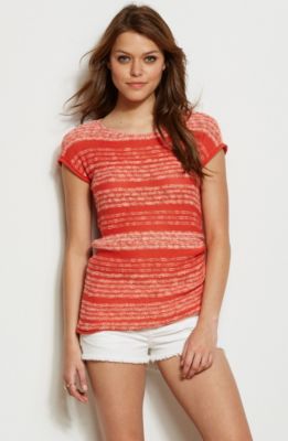 Side Tie Striped Sweater 