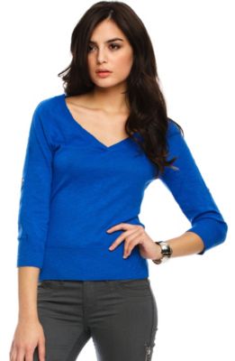 Epaulette Pullover Sweater