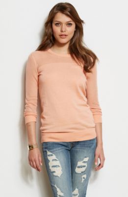 Hooded Mesh Accent Pullover<br>Online Exclusive
