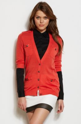 Military Detail Cardigan<br>Online Exclusive 