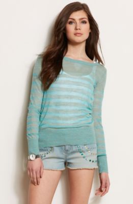 Burnout Stripe Sweater
