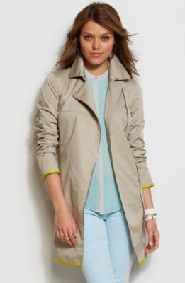 Piped Trench Coat