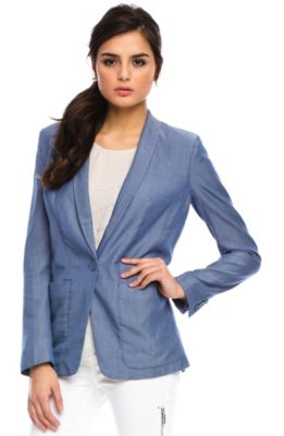 Washed Denim Blazer