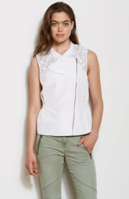 Asymmetrical Studded Vest