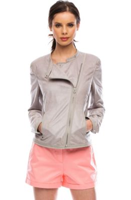 Faux Suede Moto