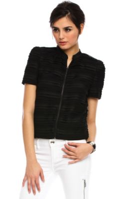 Tiered Short Sleeve Jacket<br>Online Exclusive