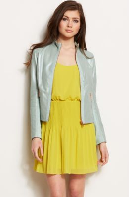 Pearlescent Leather Jacket