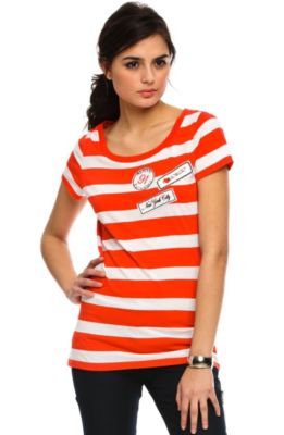 Striped Patch T-shirt 