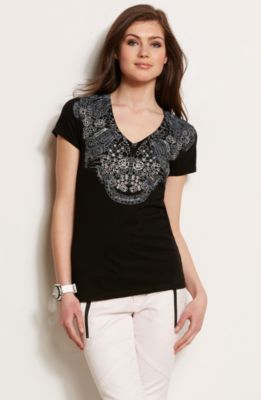 Lace Necklace Tee<br>Online Exclusive 