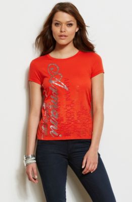 Glittering Vertical Logo Tee<br>Online Exclusive