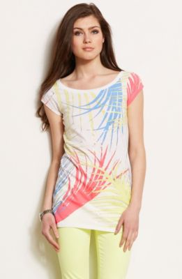 Palm Print Tunic Tee