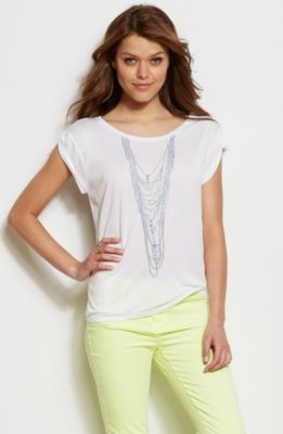 Embellished Necklace Tee<br>Online Exclusive