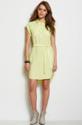 Belted Shirt Dress 