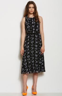 Printed Pleat Dress