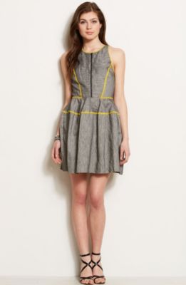 Paneled Flare Dress