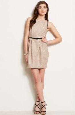 Metallic Jacquard Tulip Dress