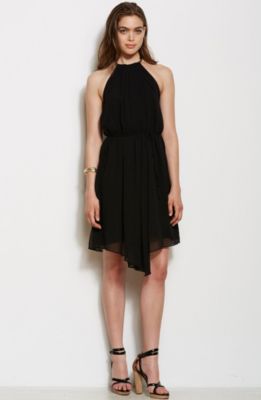 Handkerchief Hem Halter Dress