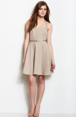 Snake Print Flared Dress