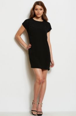 Scroll Embroidered T-Shirt Dress