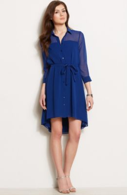 High Low Hem Shirtdress