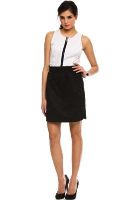 Zipper Colorblock Dress