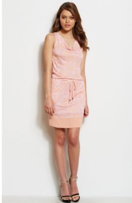 Cowl Neck Colorblock Dress