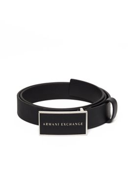 Textured Logo Plaque Belt