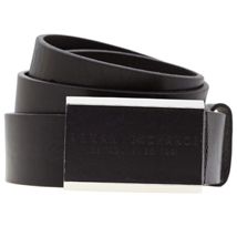 Leather Logo Plaque Belt