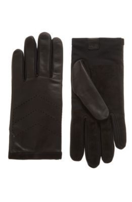 Chevron Perforated Leather Glove
