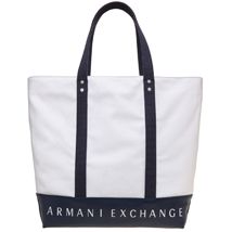 Logo Print Canvas Tote