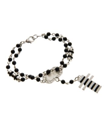 Rubber Bead Rosary Bracelet