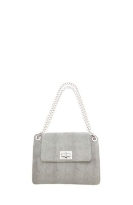 Snake Embossed Turnlock Bag