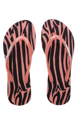 Zebra Print Flip Flop