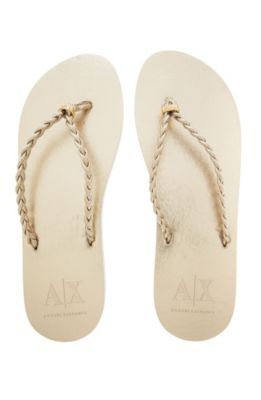 Metallic Braided Flip Flop