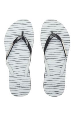 Stripe Print Flip Flop